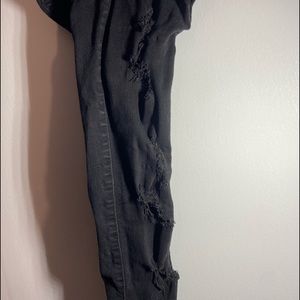 Black ripped Hollister jeans